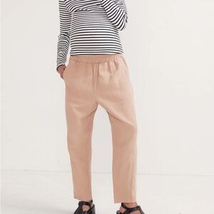 Women's Maternity Hatch Asher Tan Pants Bamboo Tencel Pockets
